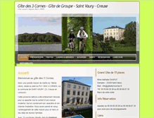 Tablet Screenshot of gitedes3cornes.fr